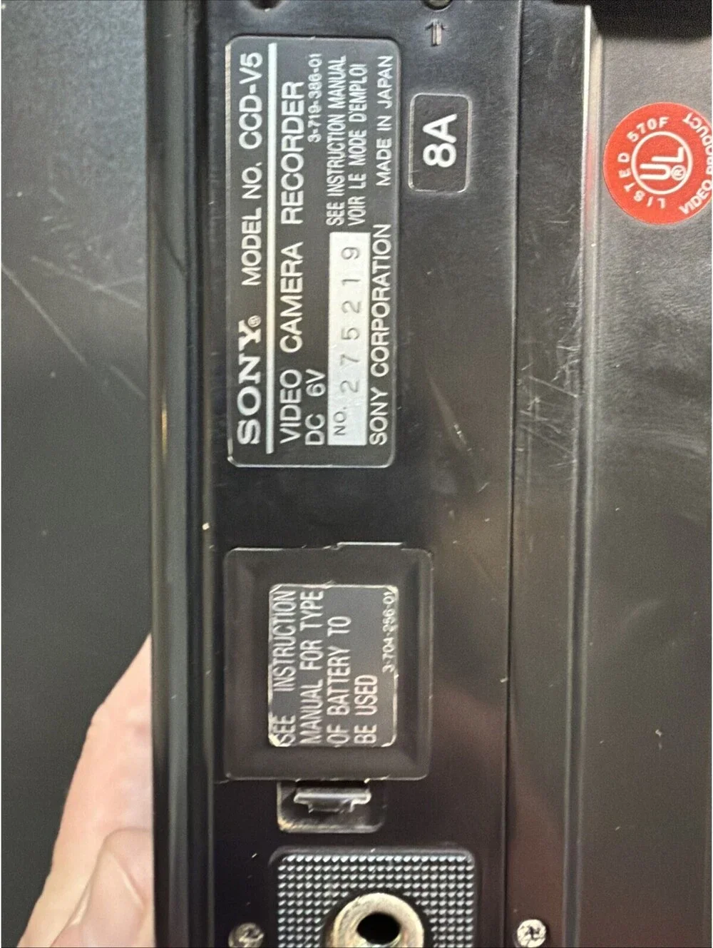 Vintage Sony CCD-V5 Video 8 Camcorder – Complete Original Kit – For Parts/Repair